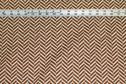 Brown and White Linen - Prime Fabrics