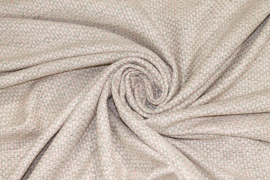 Green and Pink Textured Silk and Linen Blend - Prime Fabrics