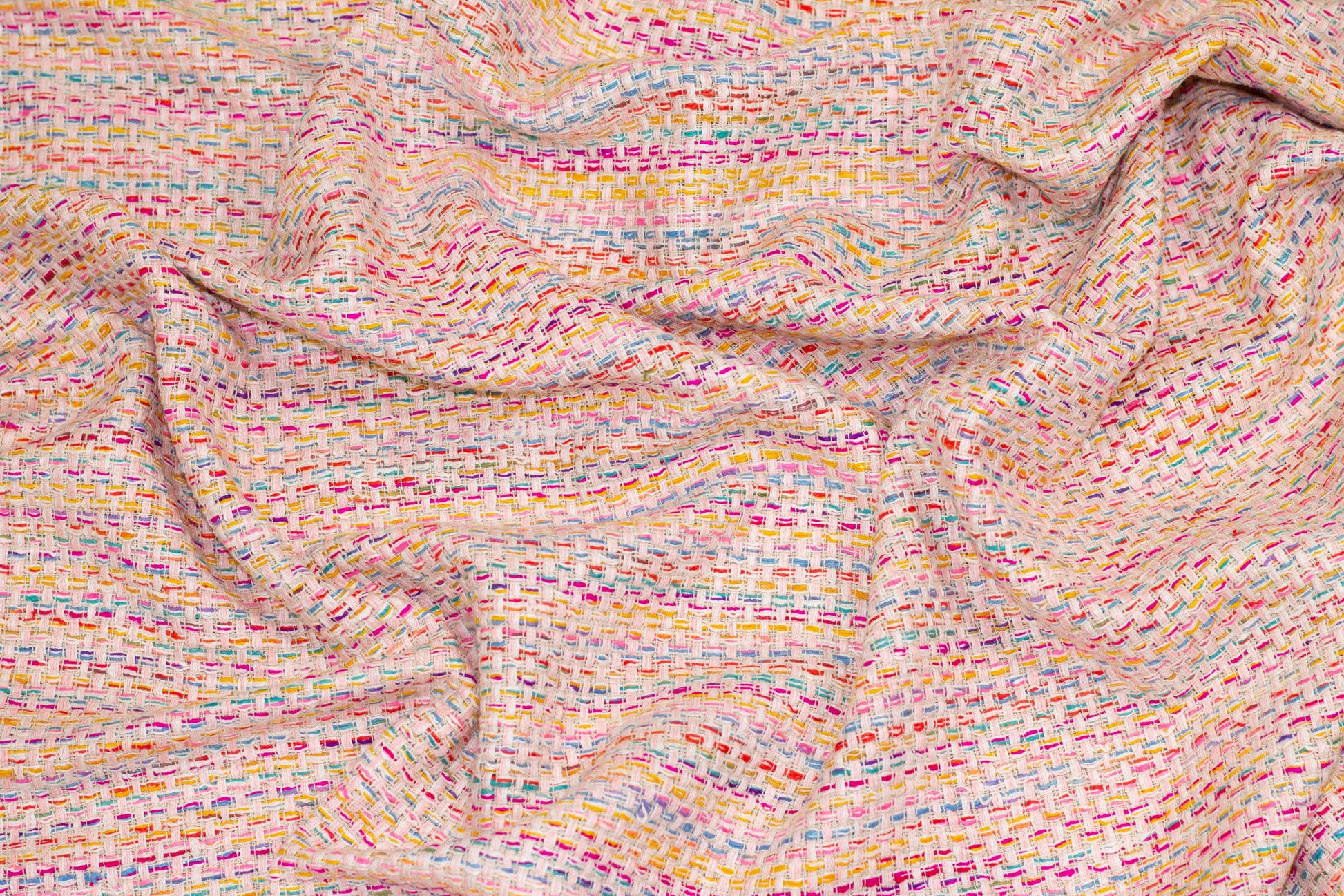 Multicolor Textured Silk and Linen Blend - Prime Fabrics