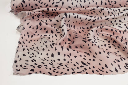 Tie-Dye Animal Print Viscose Satin- Pink - Prime Fabrics