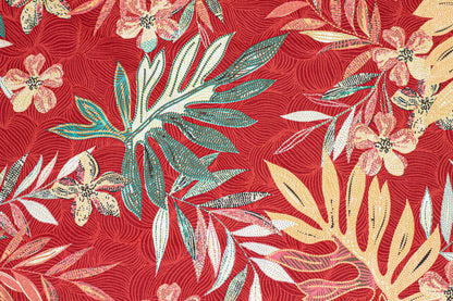 Red, Yellow, and Blue Floral Cotton and Linen Blend - Prime Fabrics