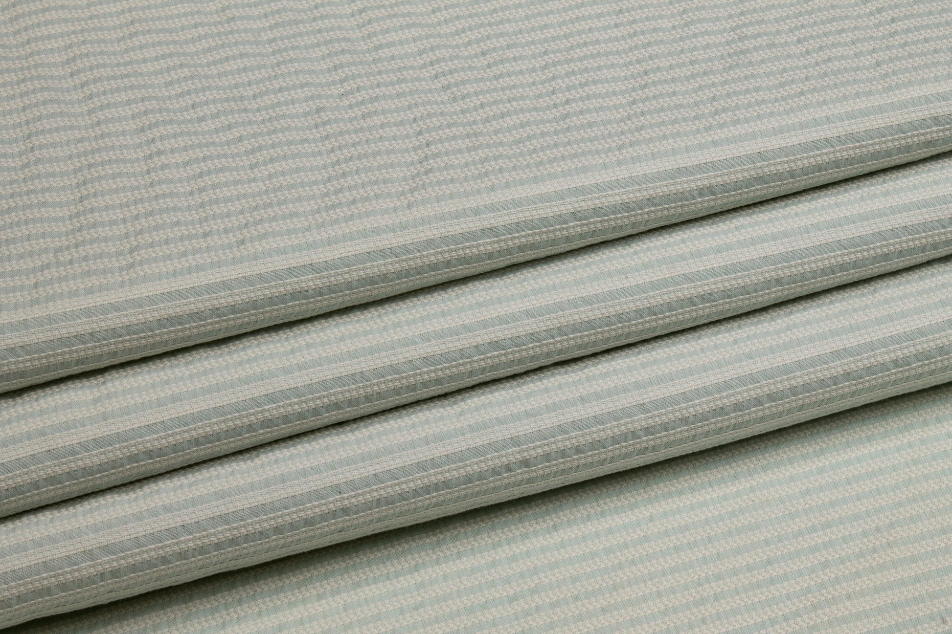 Striped Textured Cotton - Mint Green - Prime Fabrics