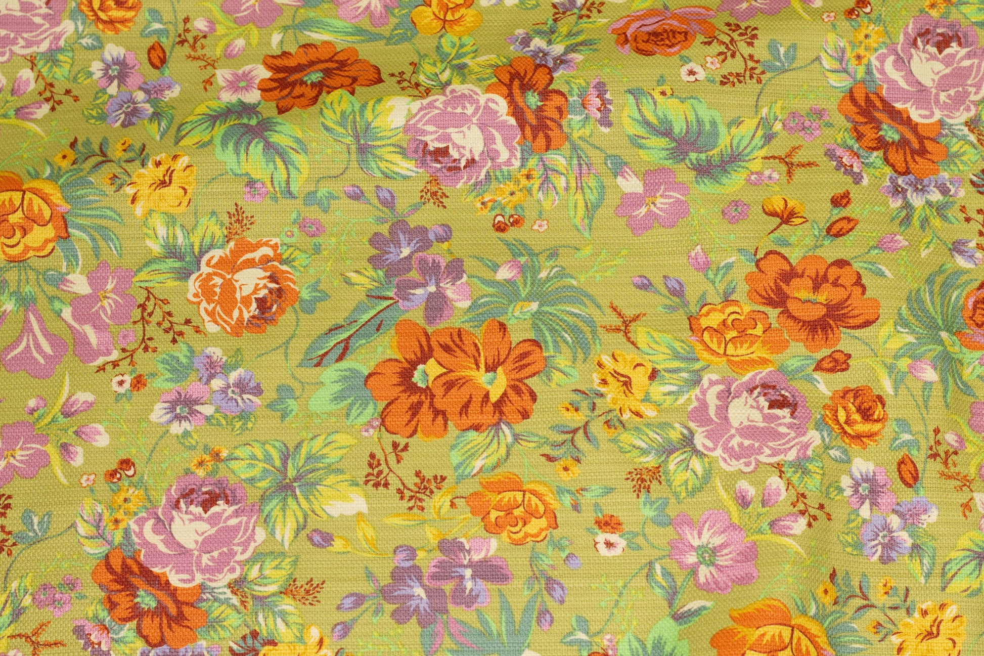 Multicolor Floral Cotton and Linen Blend Pique - Prime Fabrics