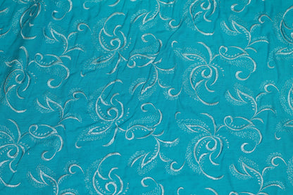 Blue Embroidered Linen - Prime Fabrics
