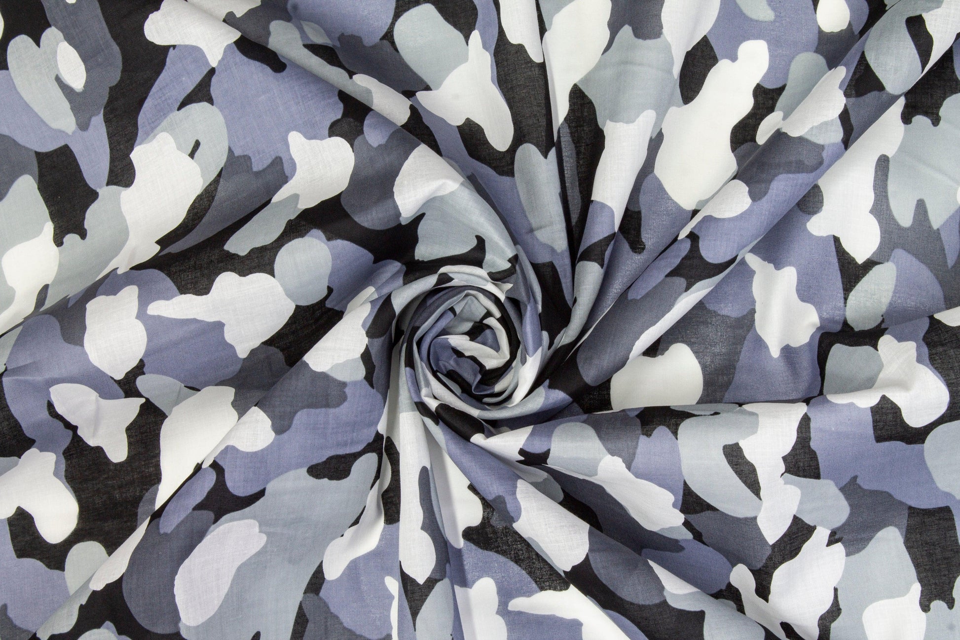 Camouflage Cotton Voile - Cool Gray - Prime Fabrics