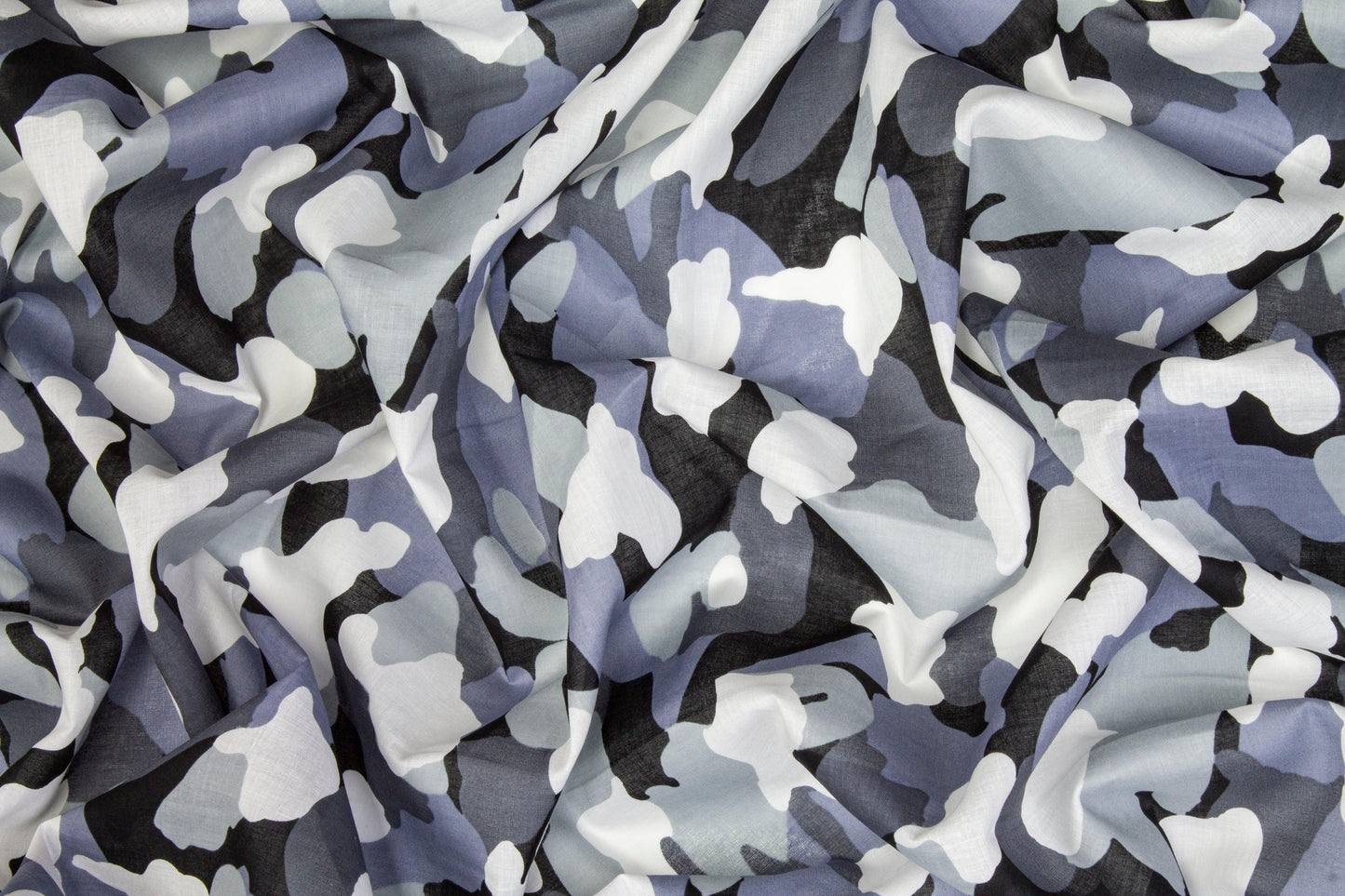 Camouflage Cotton Voile - Cool Gray - Prime Fabrics