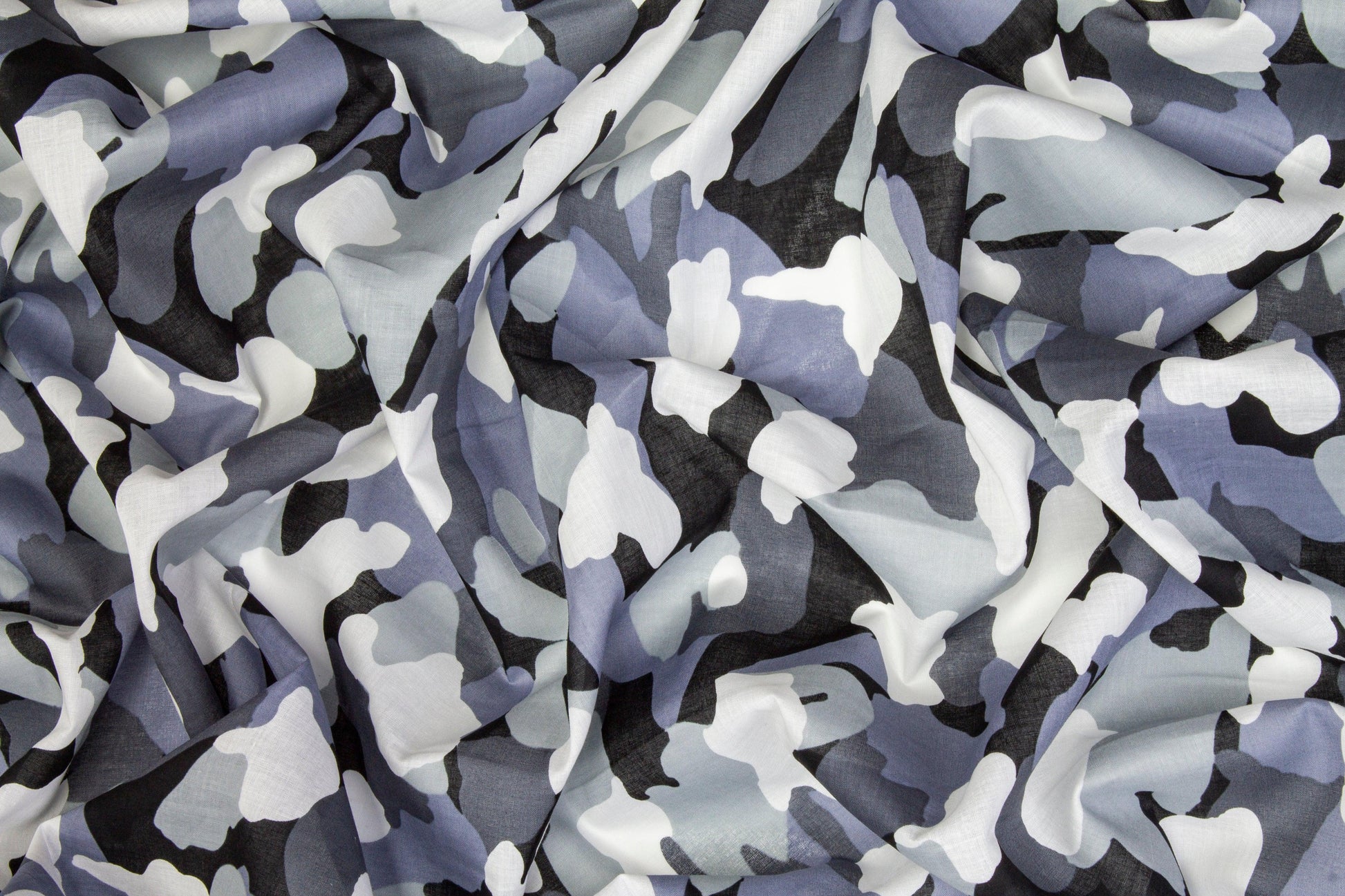 Camouflage Cotton Voile - Cool Gray - Prime Fabrics