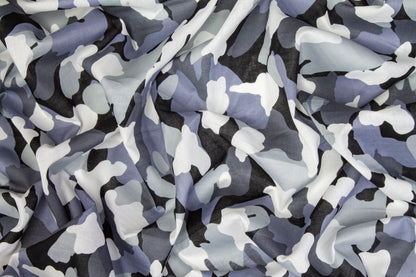Camouflage Cotton Voile - Cool Gray - Prime Fabrics