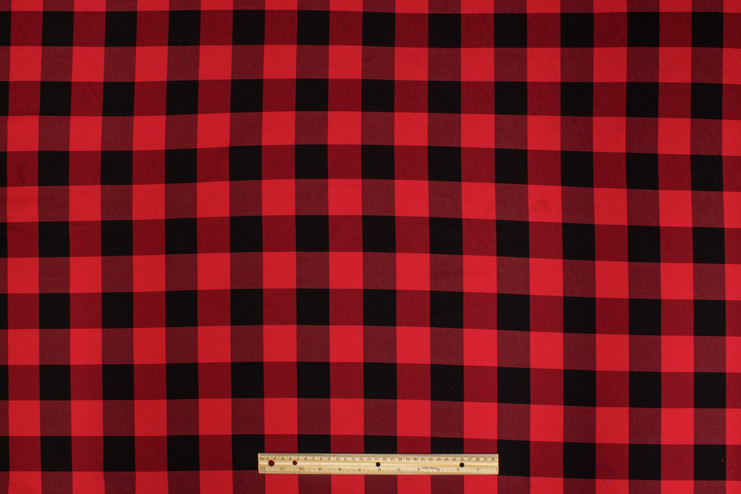 Buffalo Plaid Silk and Cotton Twill - Red and Black - Prime Fabrics