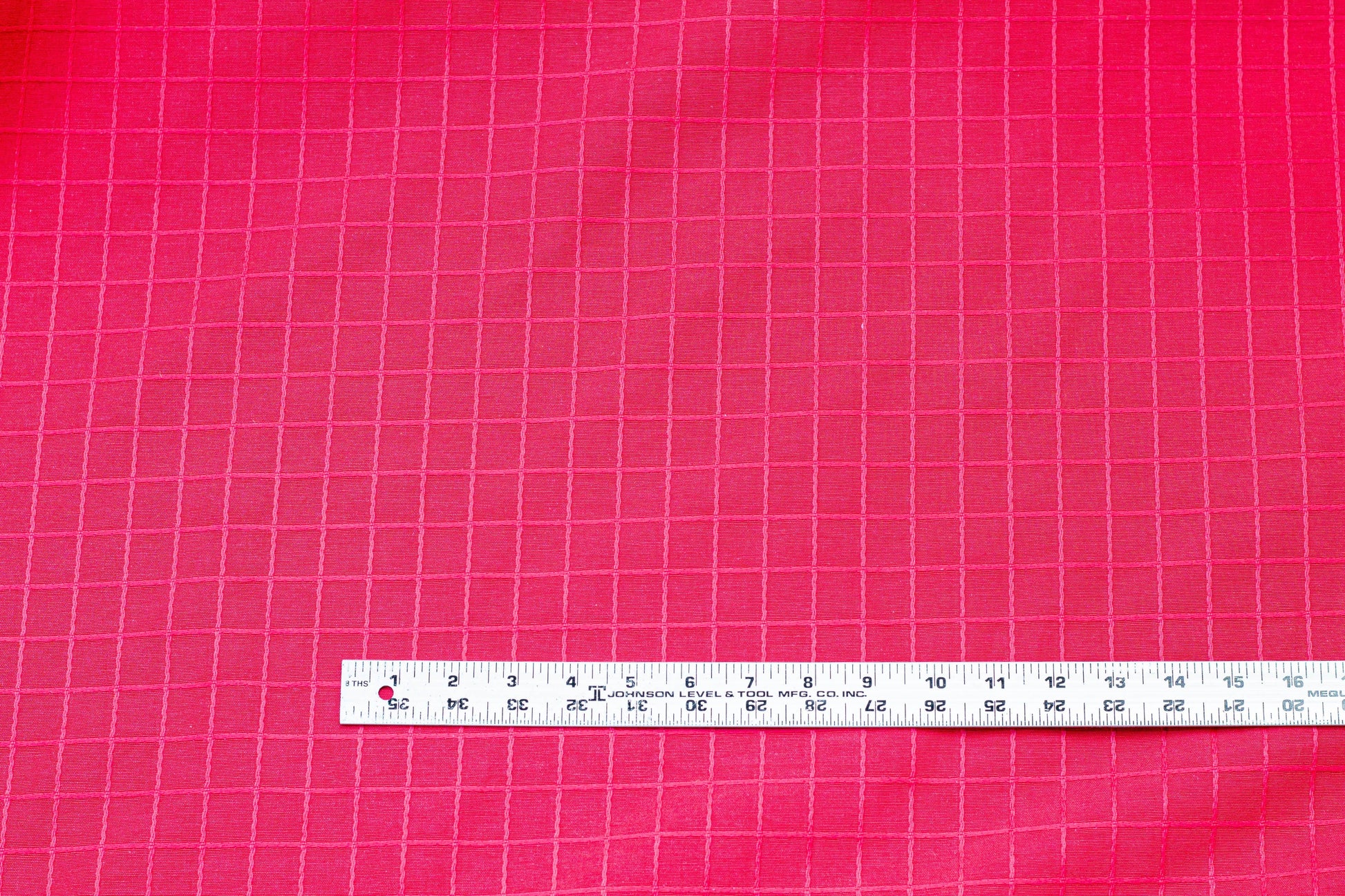 Pink Red Windowpane Cotton and Linen Brocade - Prime Fabrics