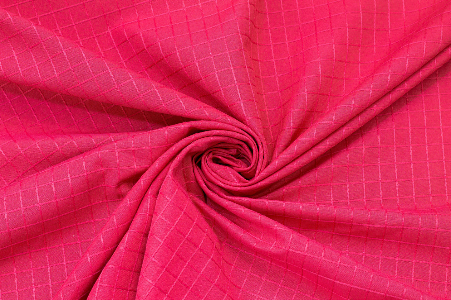 Pink Red Windowpane Cotton and Linen Brocade - Prime Fabrics