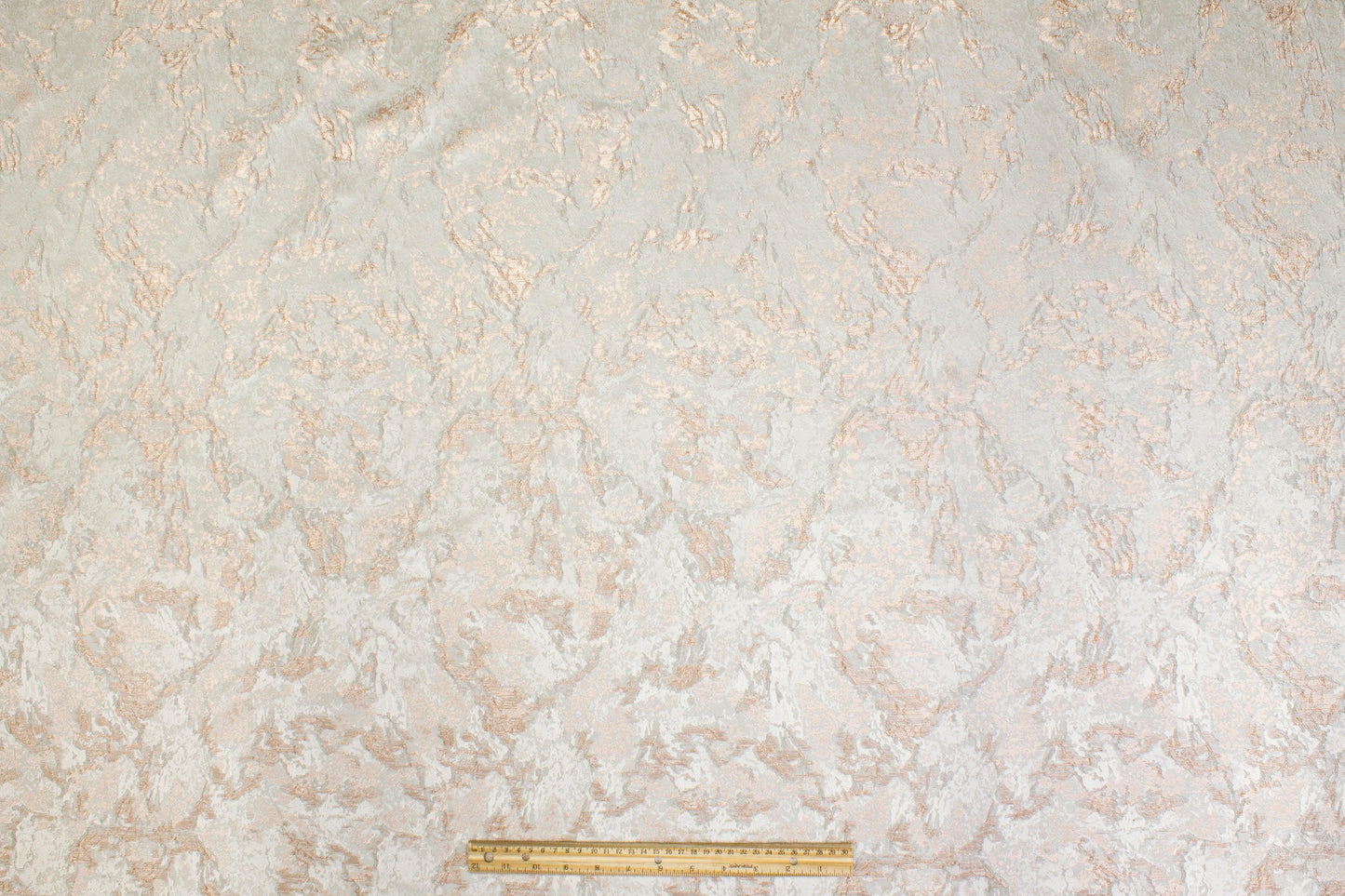 Metallic Brocade - Platinum Gray and Blush - Prime Fabrics