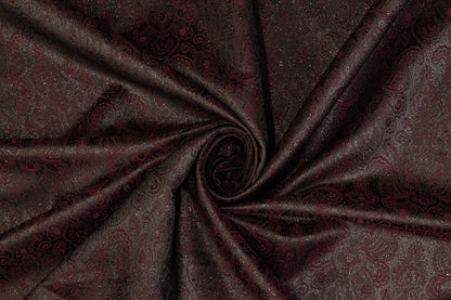 Metallic Jacquard - Dark Burgundy - Prime Fabrics