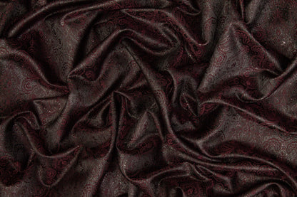 Metallic Jacquard - Dark Burgundy - Prime Fabrics
