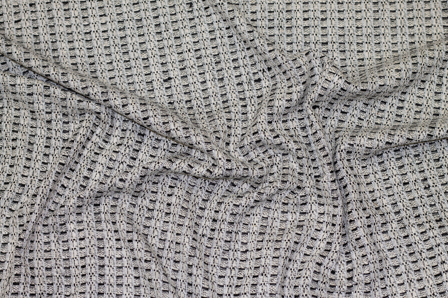 Black and White Silk and Linen Blend - Prime Fabrics
