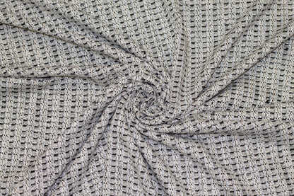 Black and White Silk and Linen Blend - Prime Fabrics