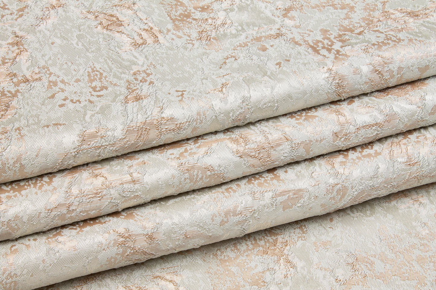 Metallic Brocade - Platinum Gray and Blush - Prime Fabrics
