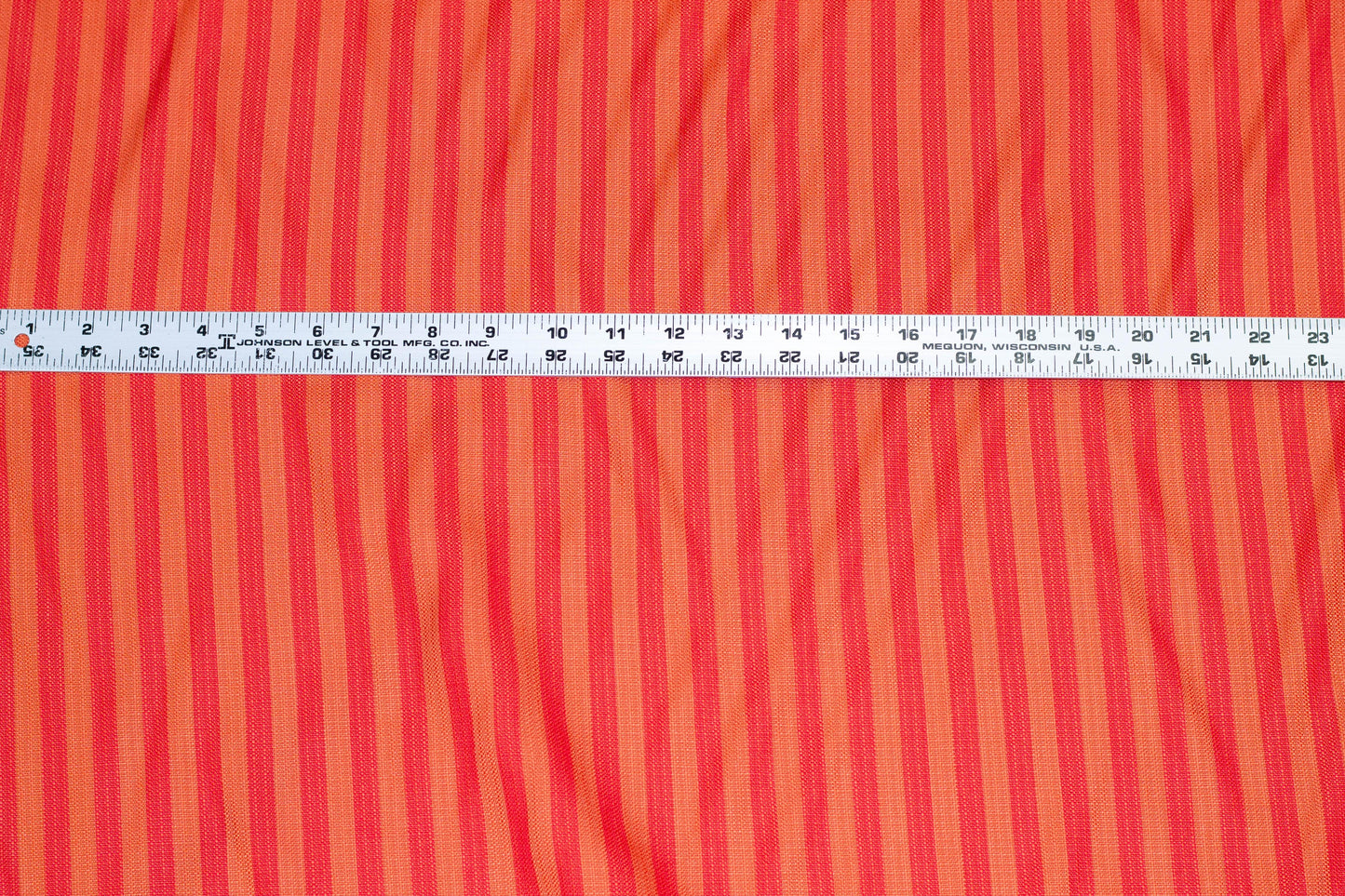 Red and Orange Striped Linen - Prime Fabrics