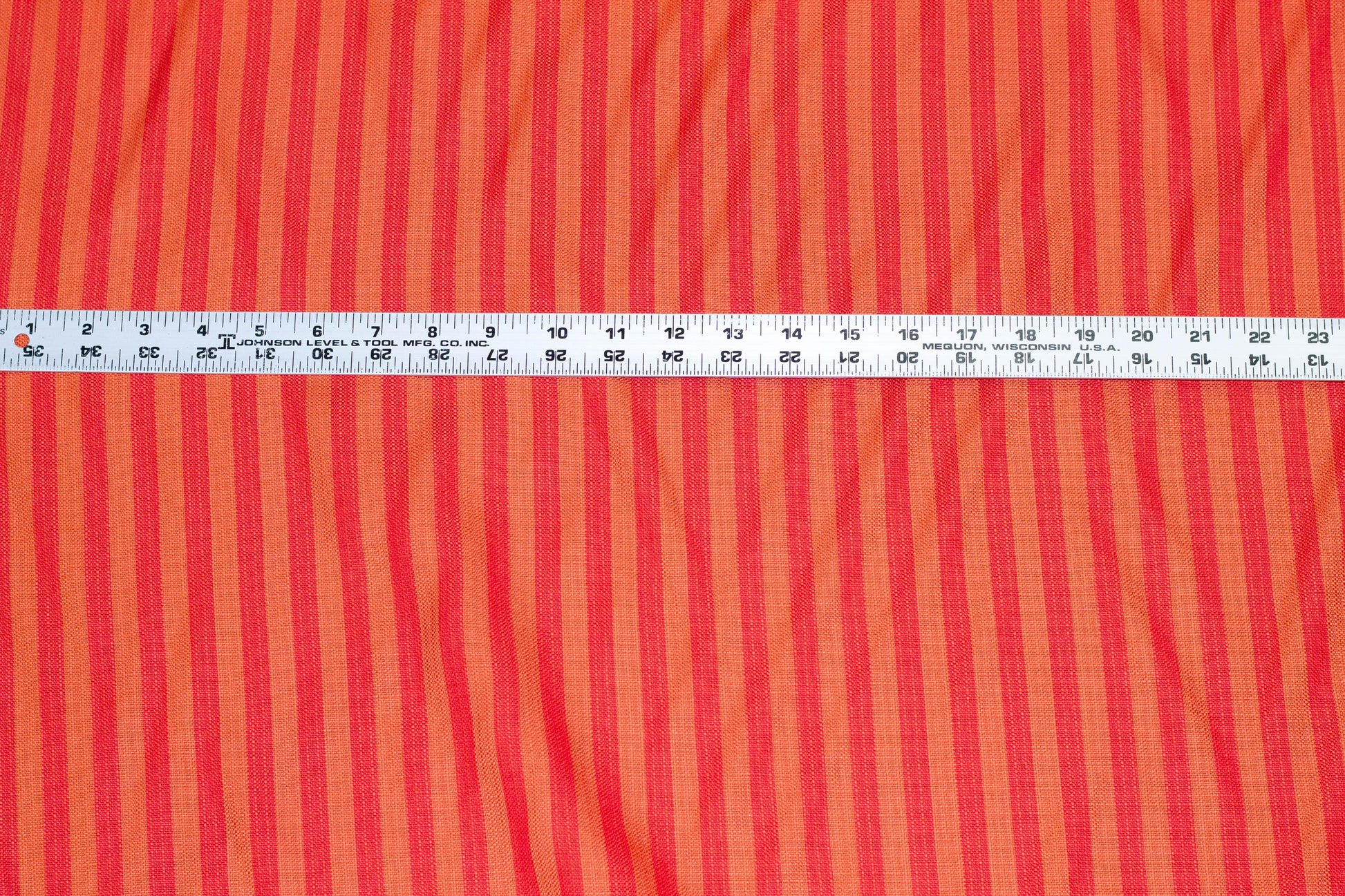 Red and Orange Striped Linen - Prime Fabrics