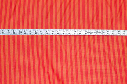 Red and Orange Striped Linen - Prime Fabrics