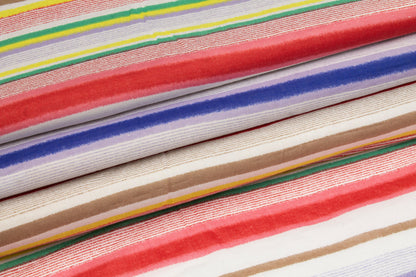 Striped Cotton Voile - Multicolor - Prime Fabrics
