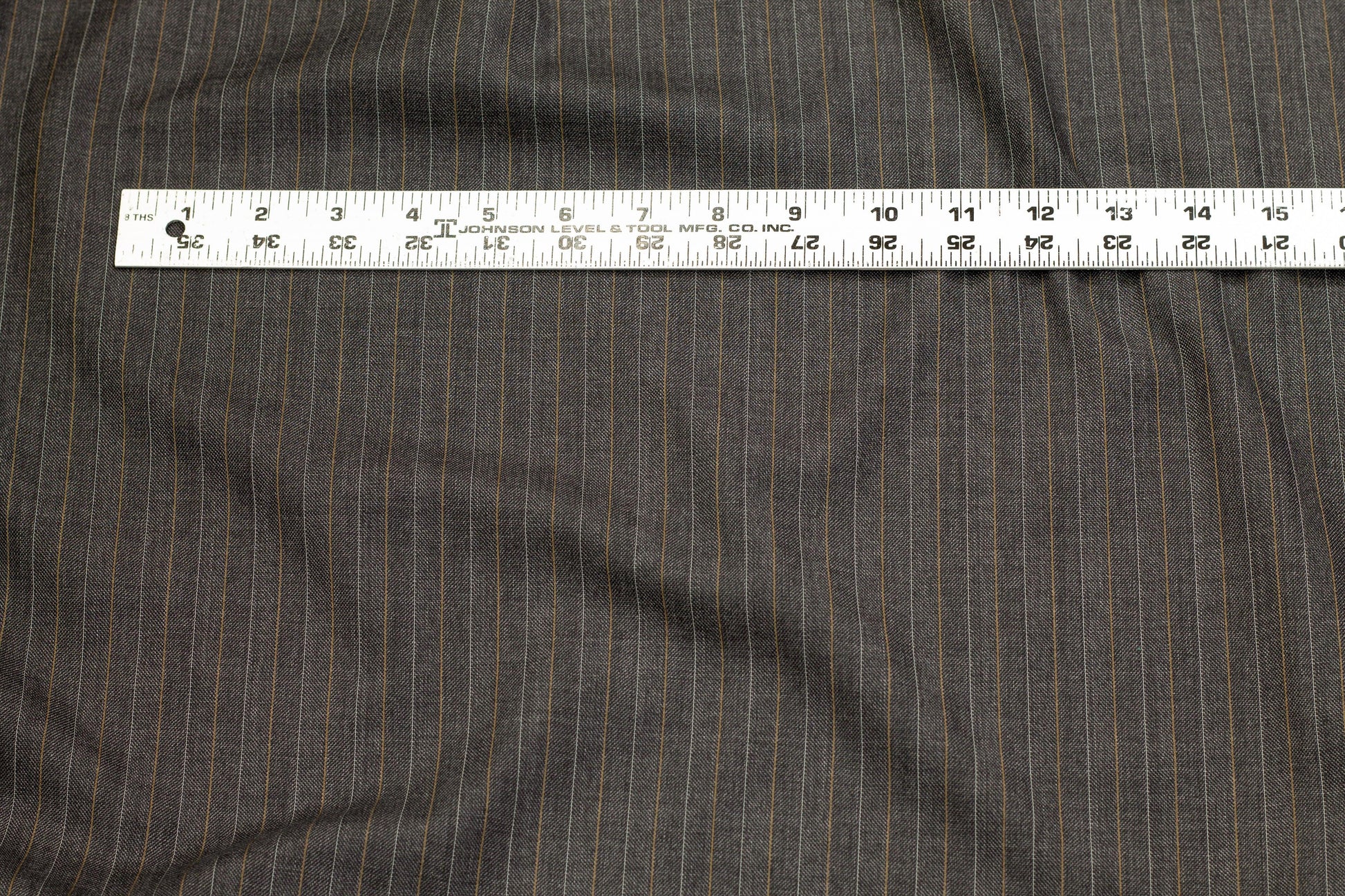 Gray Striped British Merino Wool - Prime Fabrics
