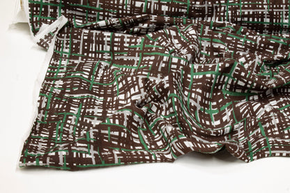 Cotton Voile - Green, Brown, White - Prime Fabrics