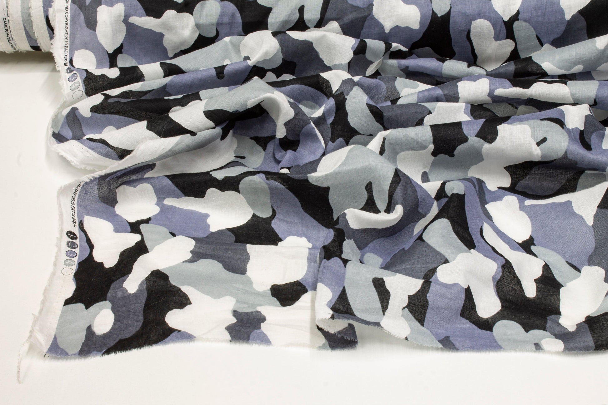 Camouflage Cotton Voile - Cool Gray - Prime Fabrics