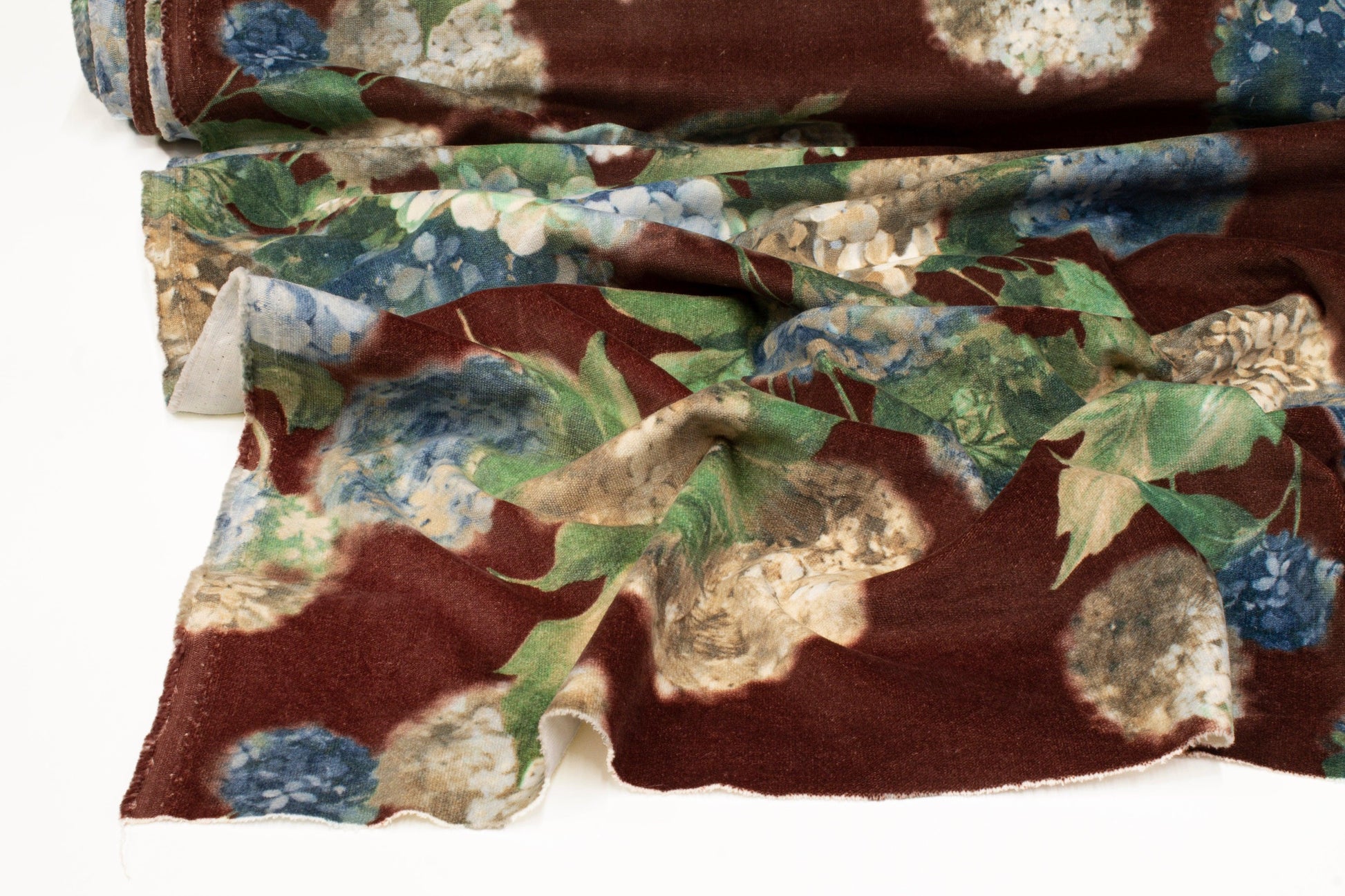 Floral Corduroy Cotton - Brown - Prime Fabrics