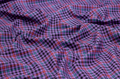 Plaid Italian Wool - Purple, Green, Red, Black - Prime Fabrics