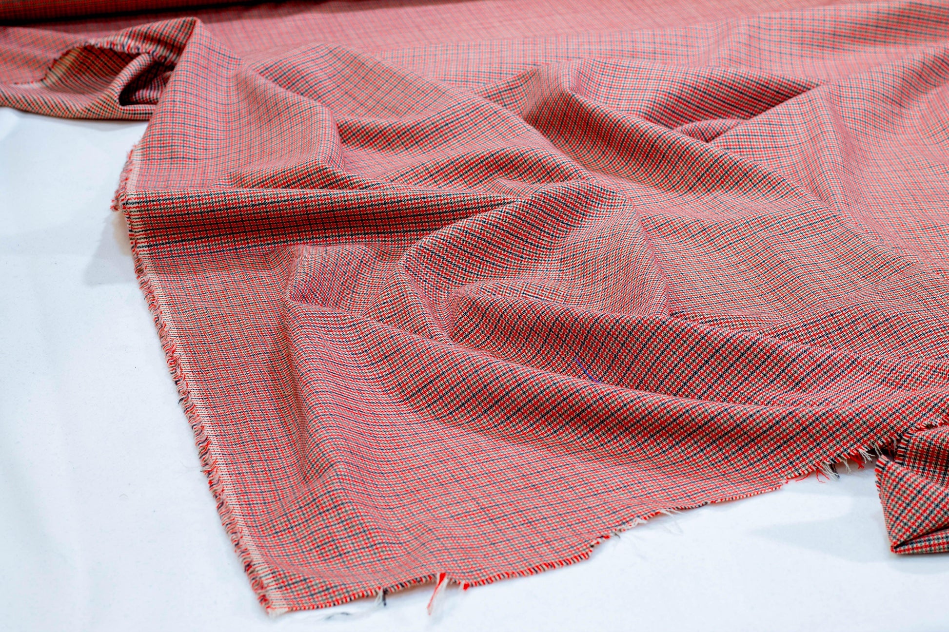 Mini Check Italian Stretch Wool Suiting - Prime Fabrics