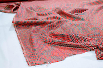 Mini Check Italian Stretch Wool Suiting - Prime Fabrics