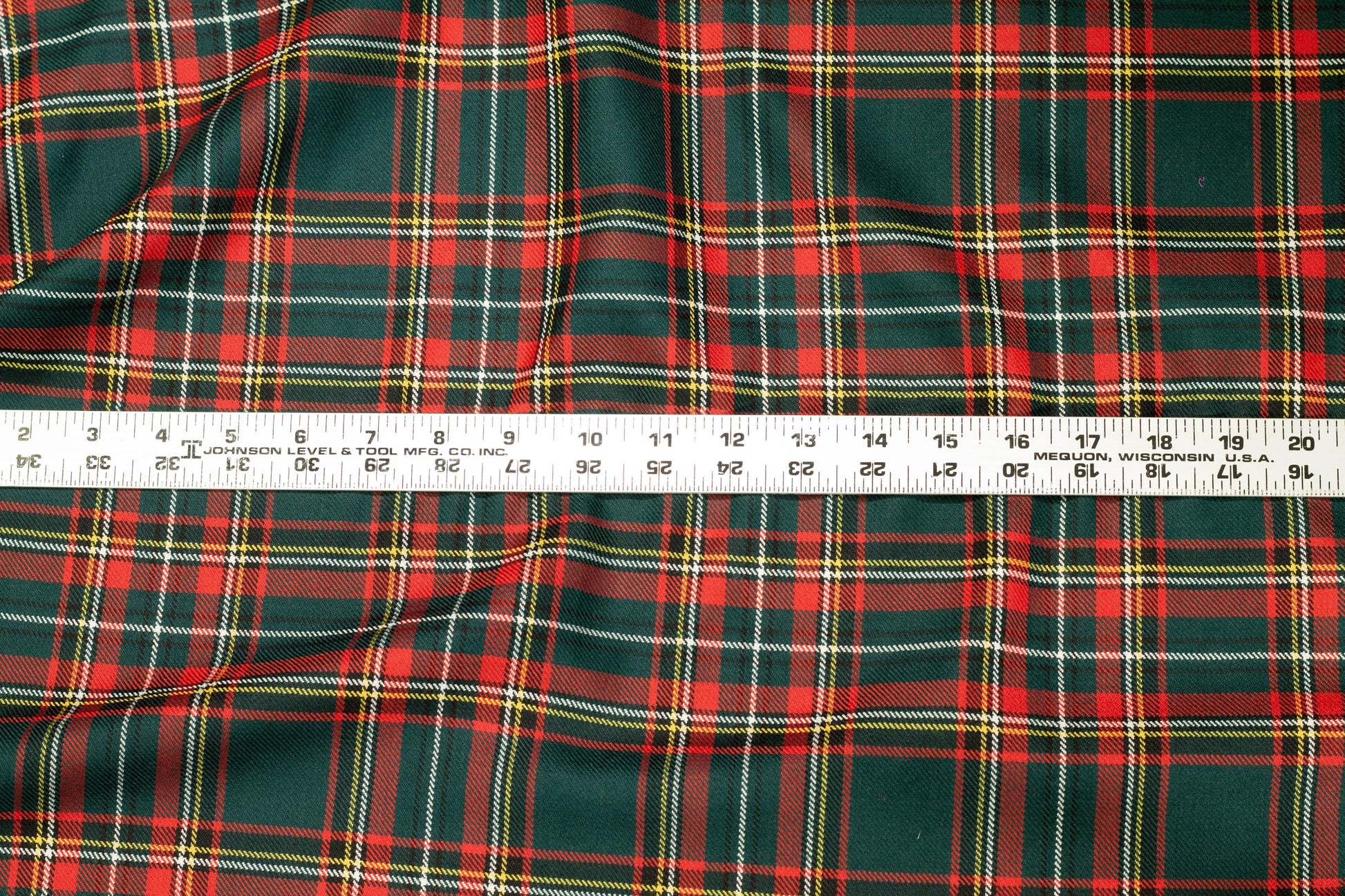 Red and Green Tartan Italian Virgin Wool Suiting - Prime Fabrics