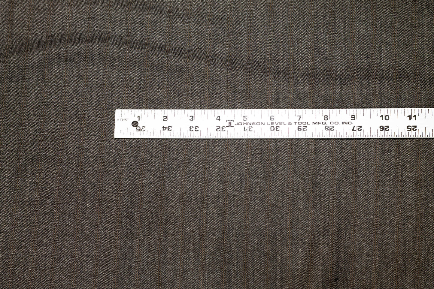 Gray and Brown Striped Italian Wool Suiting - Prime Fabrics