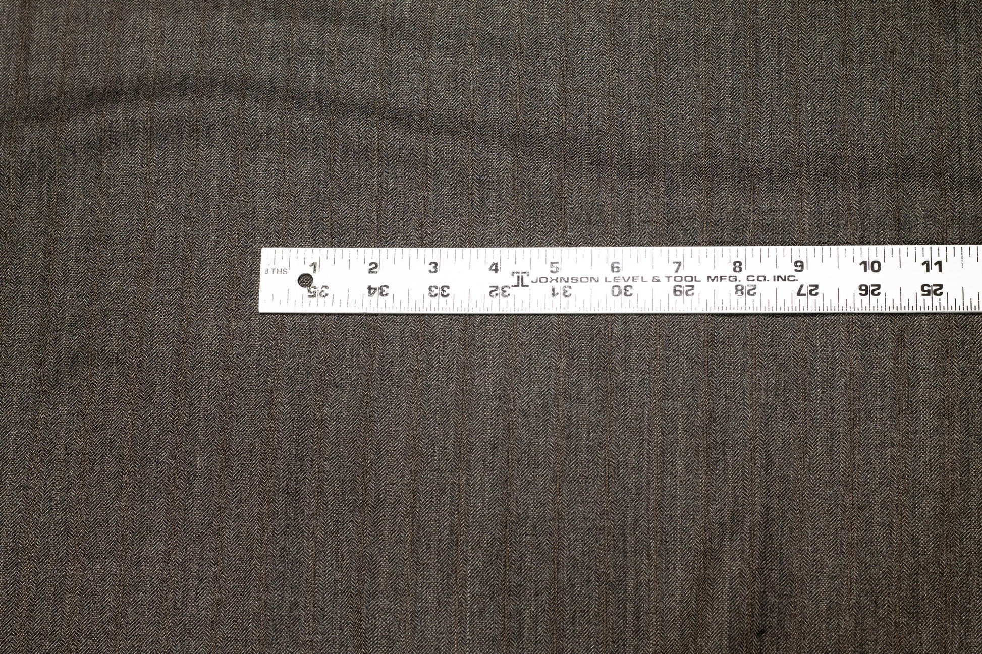 Gray and Brown Striped Italian Wool Suiting - Prime Fabrics