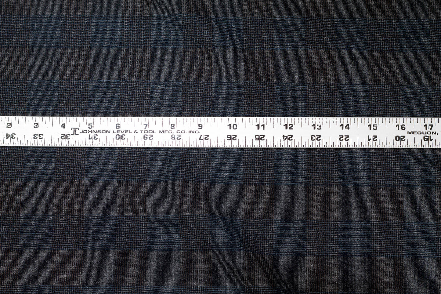 Charcoal Gray and Blue Stretch Italian Wool Suiting - Prime Fabrics