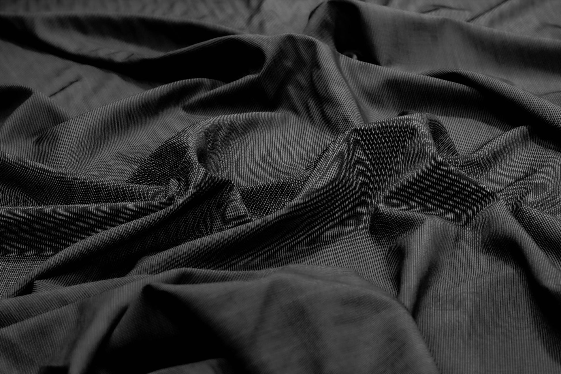 Gray Pin Dotted Double Faced Stretch Italian Wool Suiting - Prime Fabrics