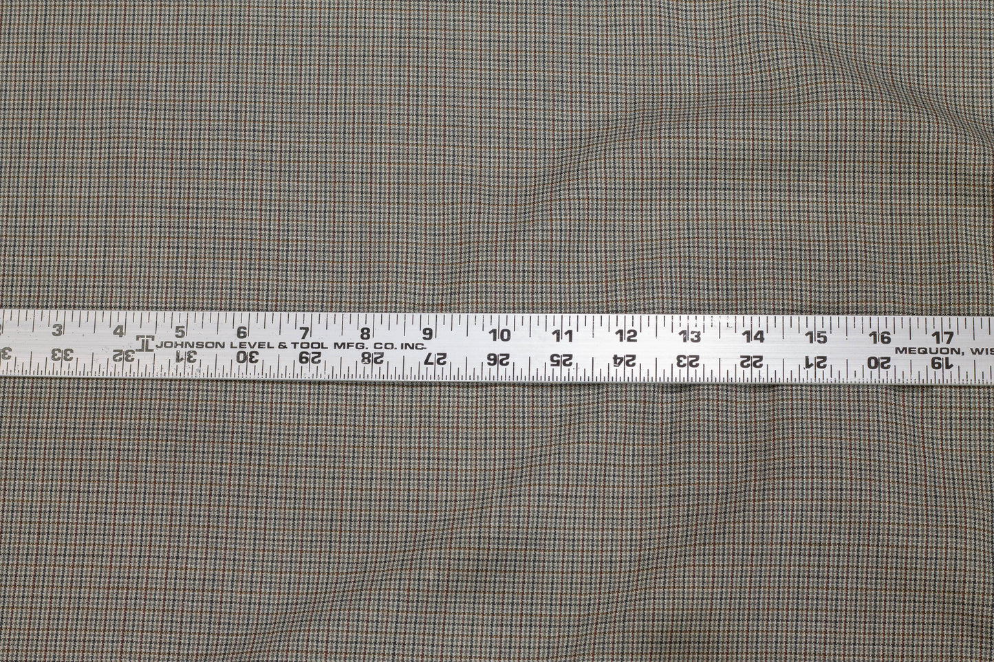 Gray Mini Checked Italian Wool Suiting - Prime Fabrics