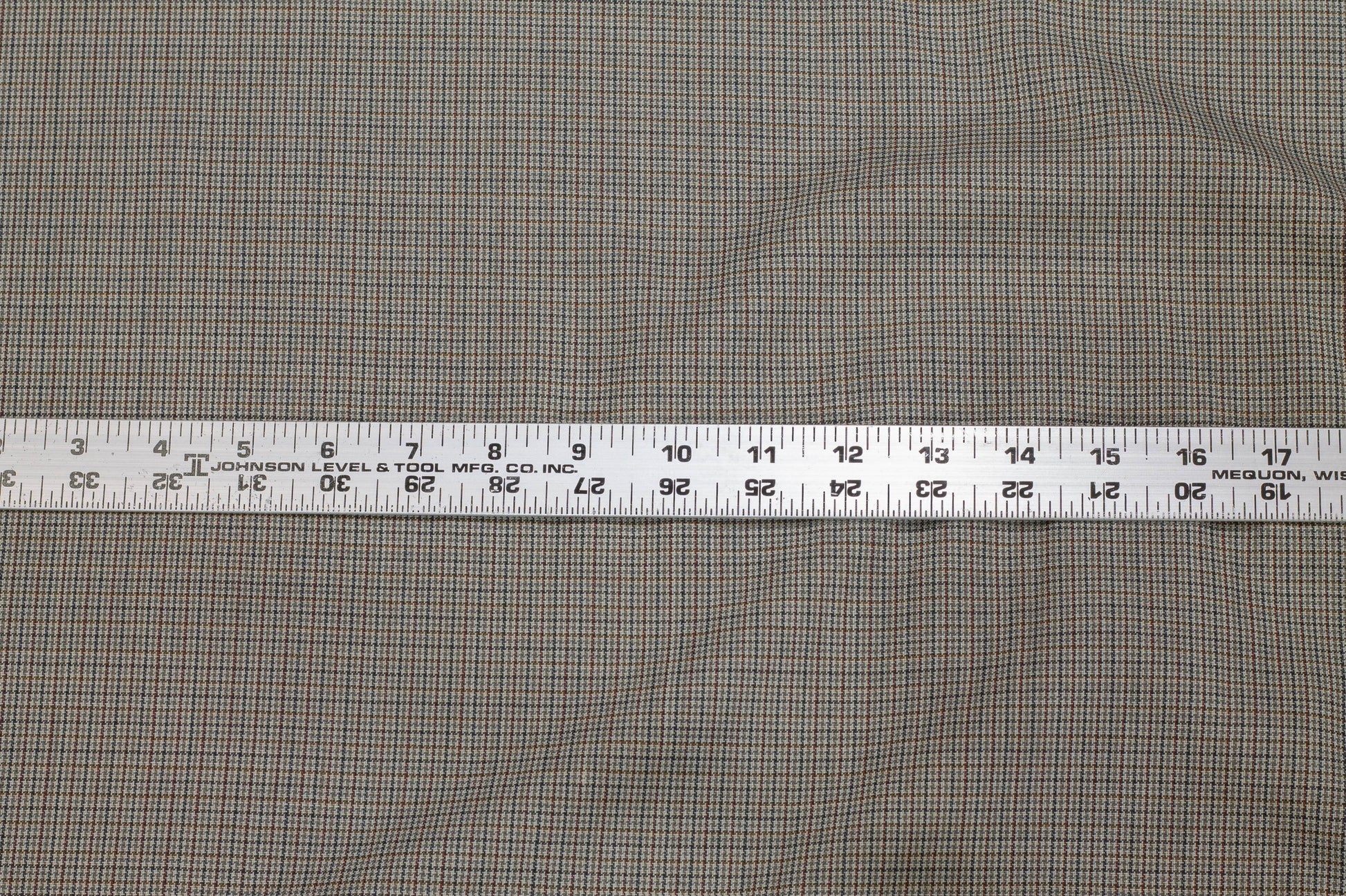 Gray Mini Checked Italian Wool Suiting - Prime Fabrics
