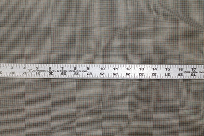 Gray Mini Checked Italian Wool Suiting - Prime Fabrics