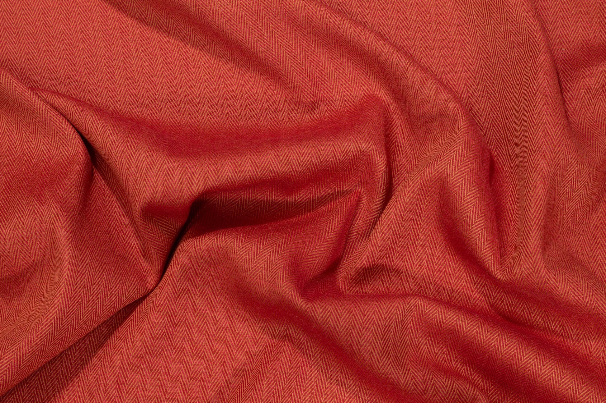 Orange Herringbone Italian Wool - Prime Fabrics