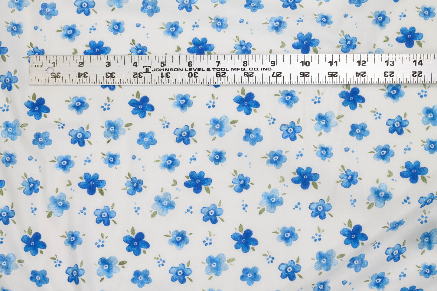 Blue and White Floral Cotton - Prime Fabrics