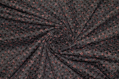 Burned Orange and Gray Floral Abstract Cotton - Prime Fabrics