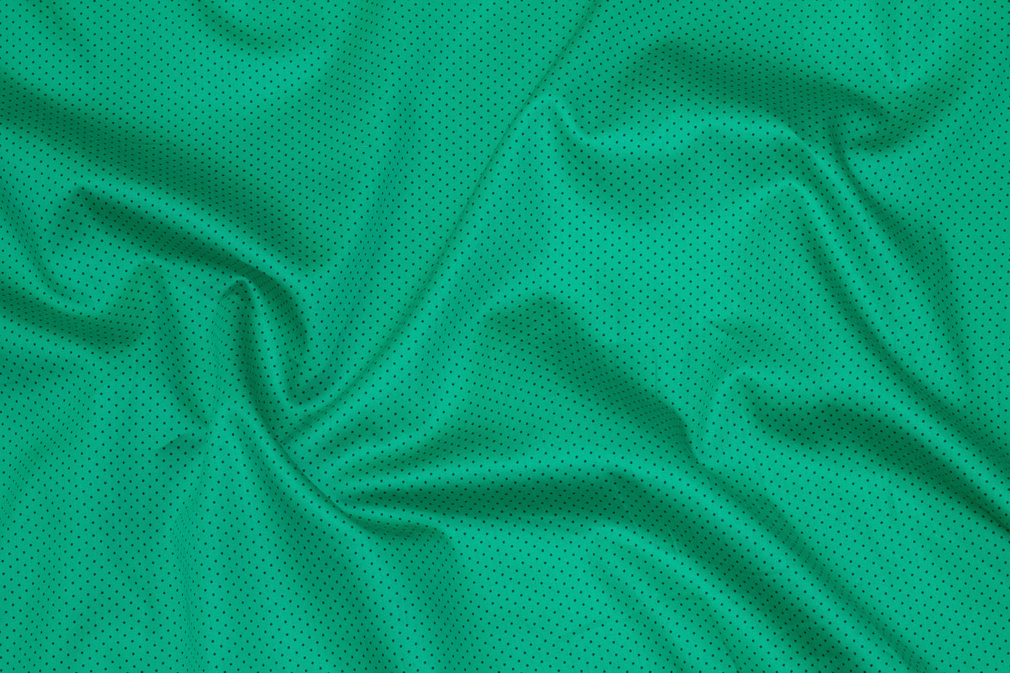 Green and Black Polka Dot Cotton - Prime Fabrics