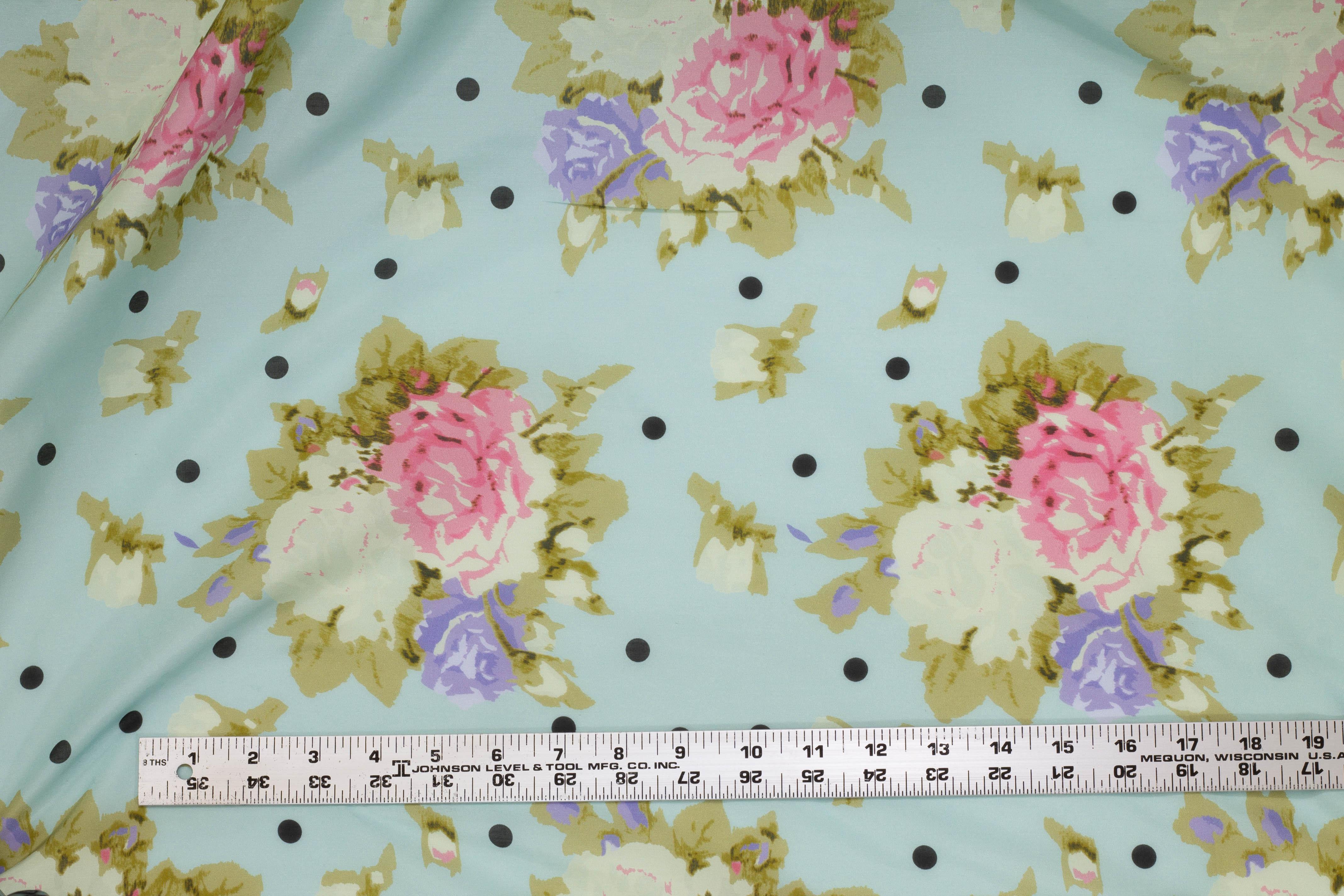 Multicolor Floral Dotted French Cotton Voile - Prime Fabrics
