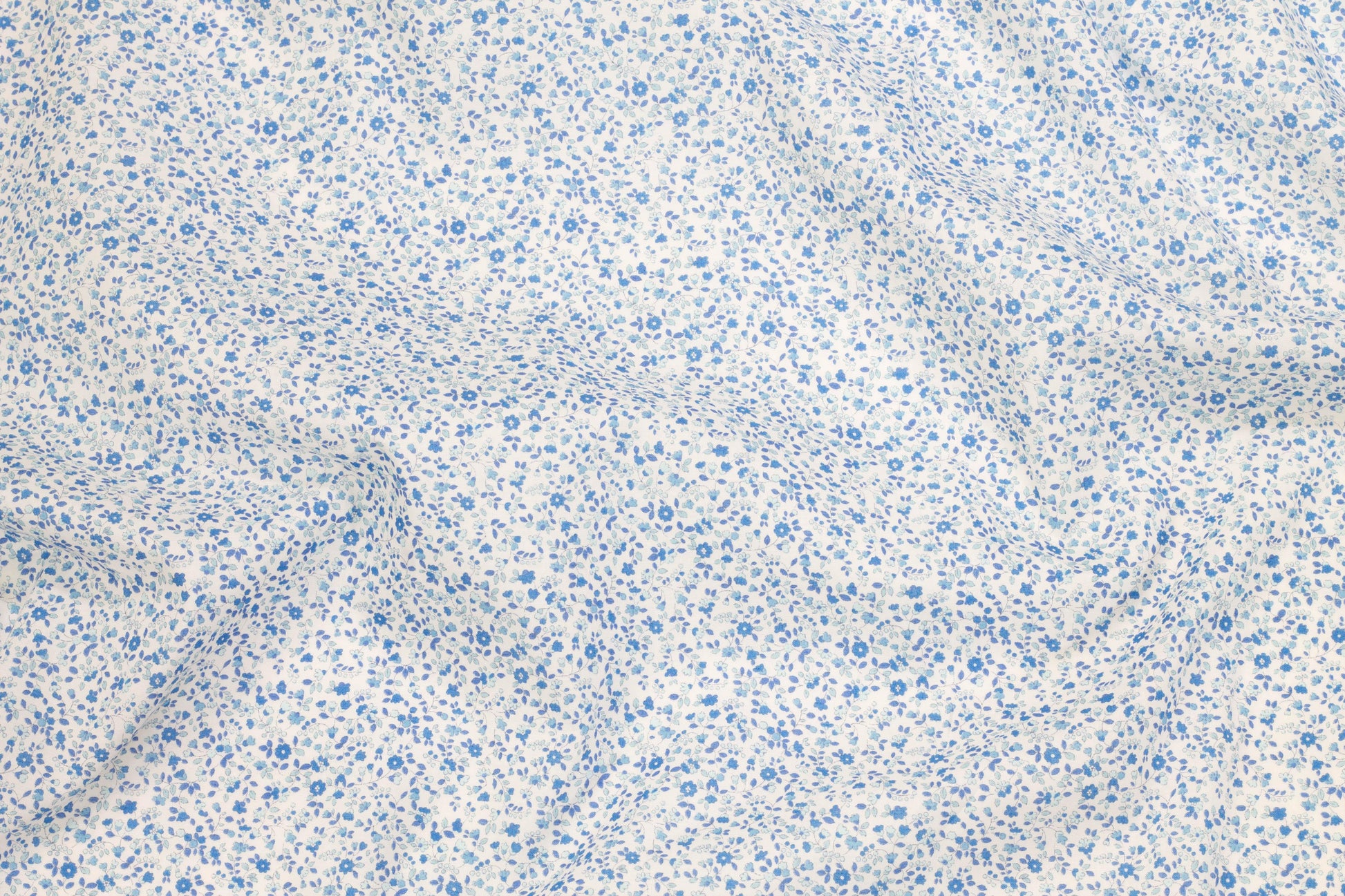 Blue and White Ditsy Floral Cotton - Prime Fabrics