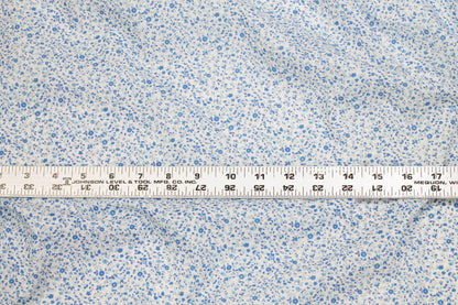 Blue and White Ditsy Floral Cotton - Prime Fabrics