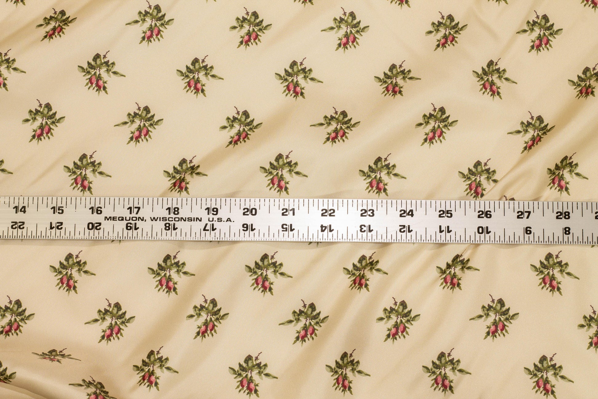 Ivory Floral Silk Charmeuse - Prime Fabrics