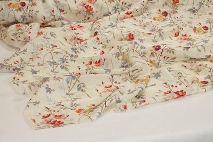 Multicolor Floral Silk Crepe De Chine - Prime Fabrics