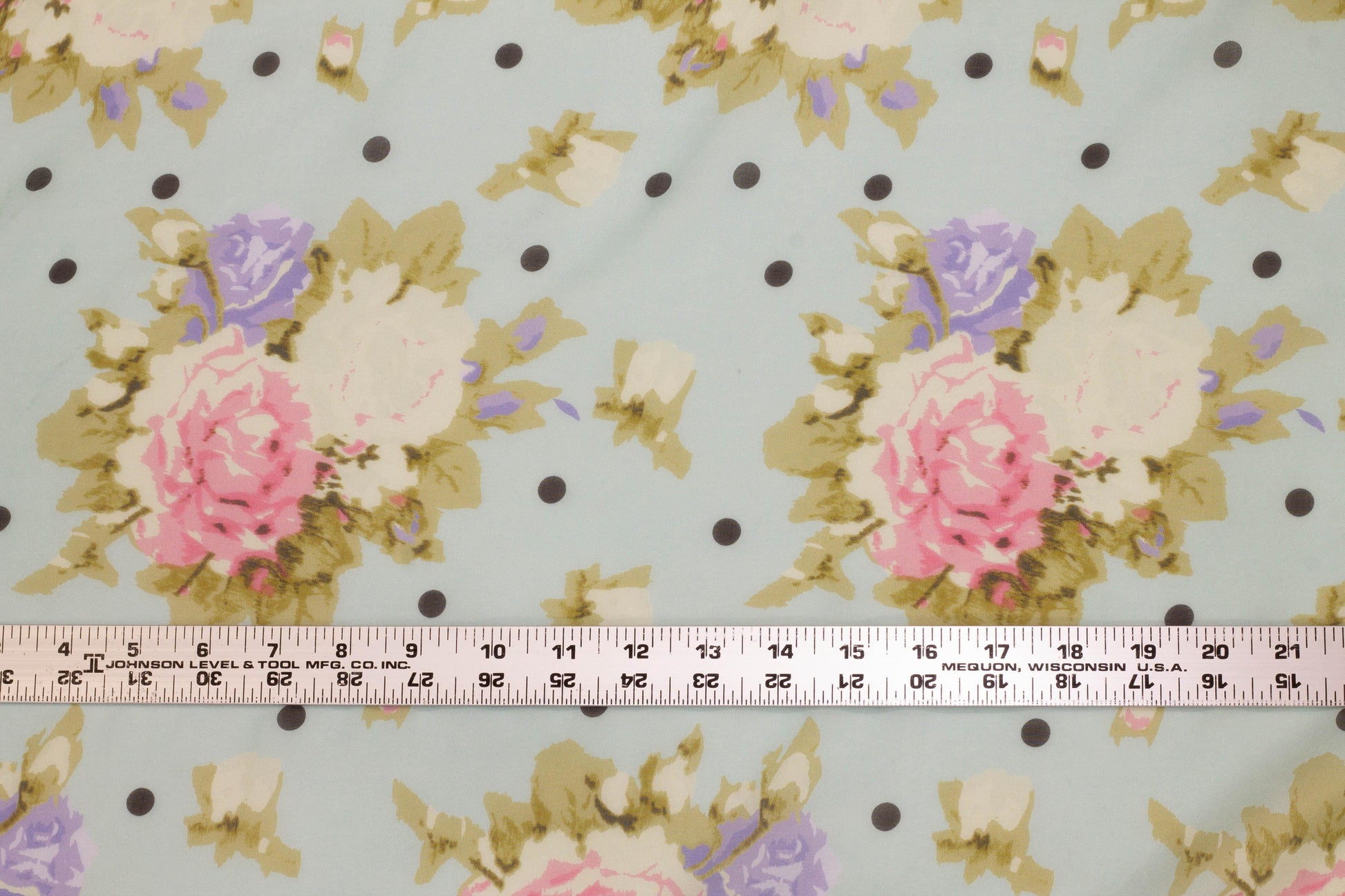 Multicolor Floral Dotted French Silk Chiffon - Prime Fabrics